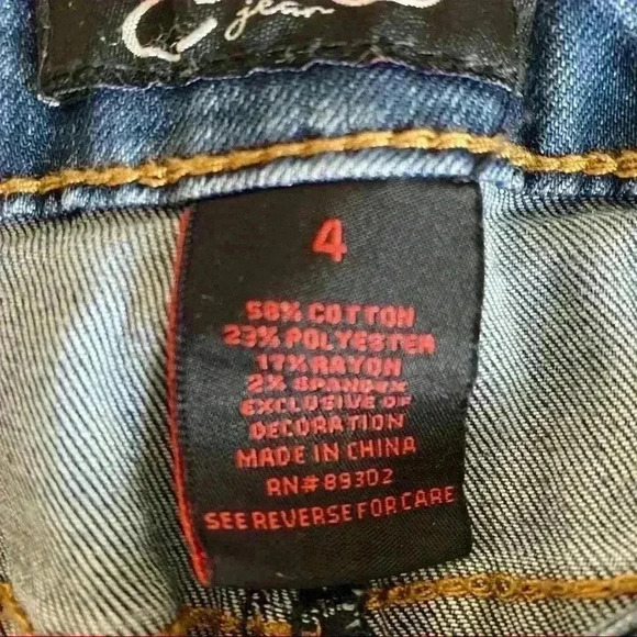 Earl Jeans Embroidered Flower Multicolor Denim Skinny Ankle Jeans 4 - Picture 6 of 13